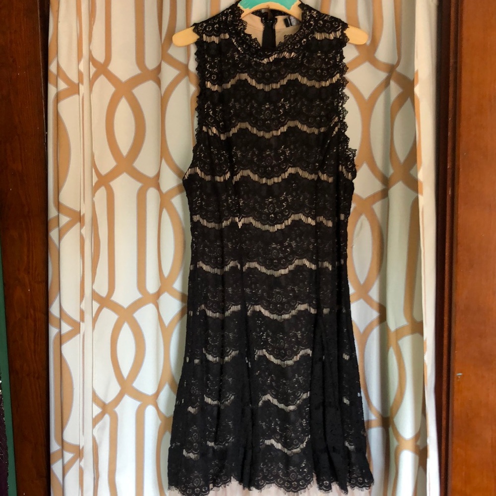 Semi formal black lace dress juniors sz9